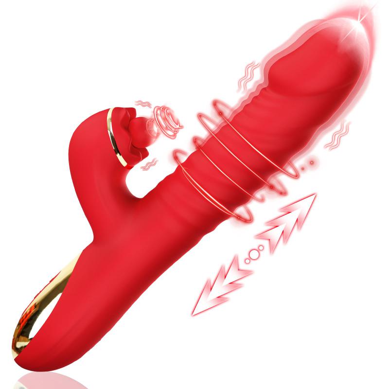  The lowest price in the whole network of Liquid bat-type retractable swing and vibration 3-in-1 vibrator with APP control