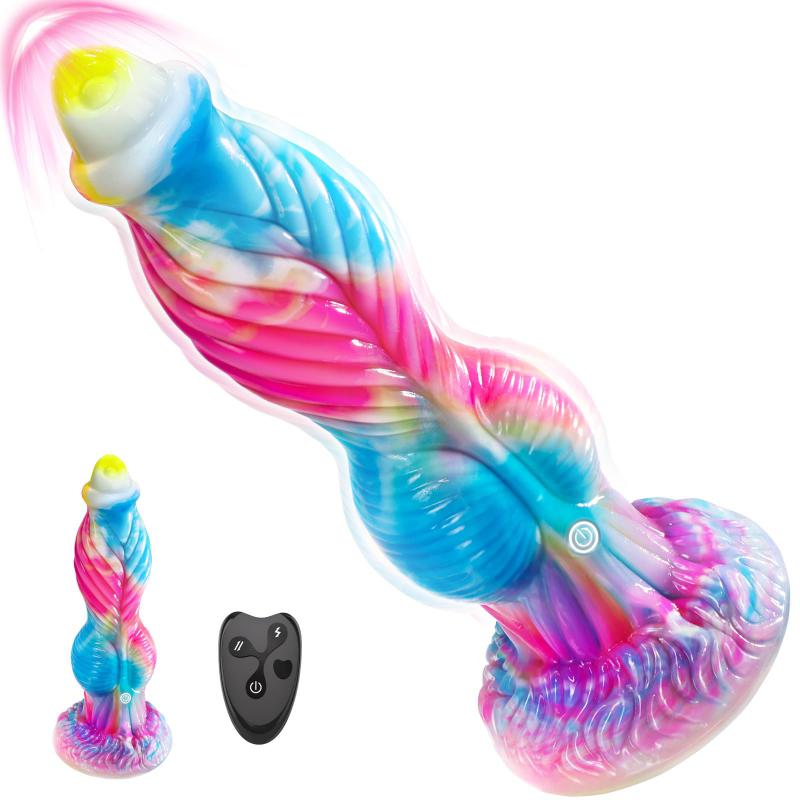 10.23 Inch Colorful Bad Dragon Huge XXL Anal Telescopic Dildo Remote Control Thrusting Vibrating Monster Dildo for Women and Man