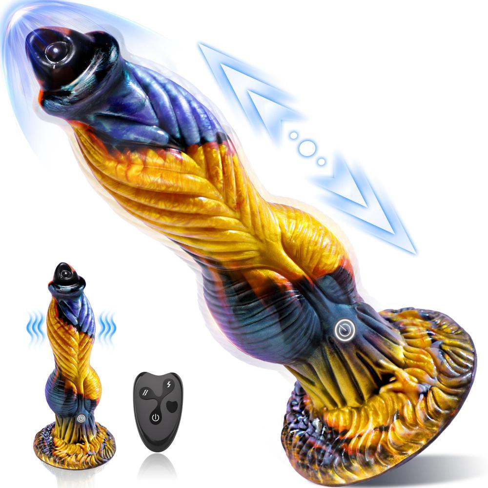 10.23 Inch Huge Thick Dragon Monster Big Dildos Anal Sex Toys U-spot G-spot Vibrating Thrusting Animal Fantasy Dildo for Women
