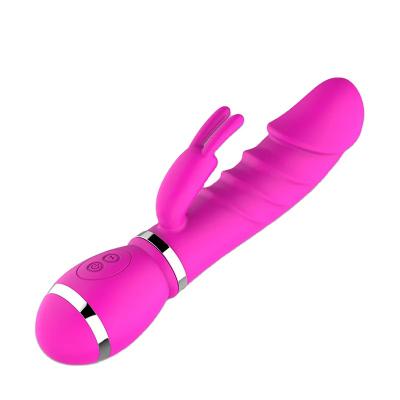 12 Frequency Vibration Female G Point C Spot Clitoris Stimulation Massage Rabbit Dildo Vibrator for Male and Female Adult Toys