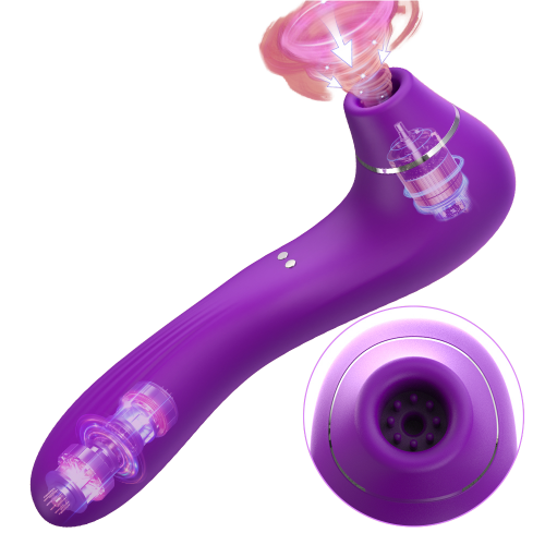 2 In1 Female G Spot Vibrator 10 Sucking & Vibrating Modes Sex Toy Nipple Clitoral Stimulator for Women