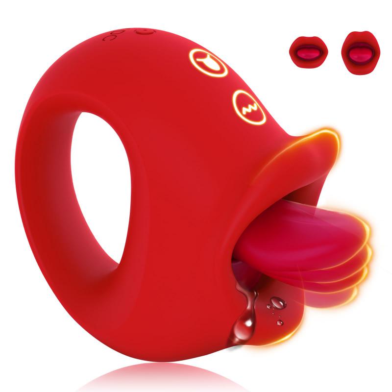 2 in 1 Silicone Mouth Nipple Vaginal Massager Clitoral Stimulator Tongue Licking Biting G-Spot Vibrator for Women Adult Sex Toys