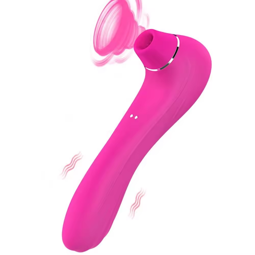 2 in 1 Sucking Vibrator G Spot  Wand Massager Sex Toys  Women Powerful Stimulator Soft Silicone Clitoral  Waterproof Adult