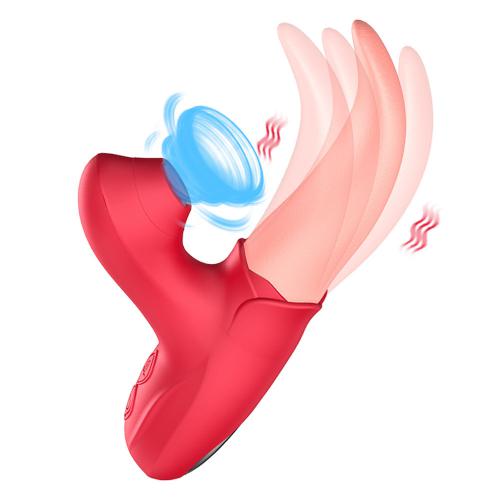 3 in 1 Lifelike Realistic Tongue Licking Vibrator G-spot Nipple Double Stimulator Sucking Vibrators Adult Sex Toys for Women