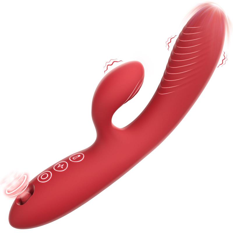 3 in 1 Waterproof Heating Function Sucking Vibrator Sex Toys Clitoral Stimulator G-Spot Rabbit Vibrator for Women and Couple