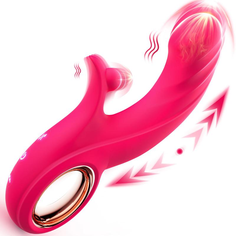 4-in-1 Smart Heating High-Frequency G-Spot Vibrator Women Sex Toys Thrusting Dildo Rabbit Vibrators for Clitoral Stimulation