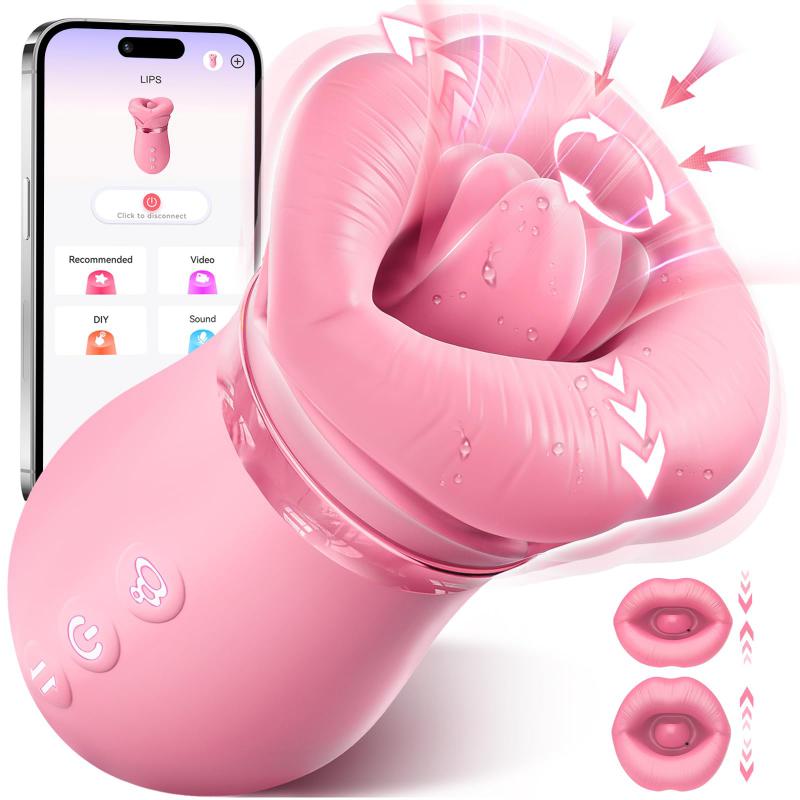 5IN1 Rose Sex Toy Sucking Vibrator App Control Anal Clit Nipple Clitoral Stimulation Big Mouth Tongue Licking Vibrator for Women