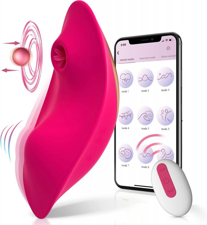 APP Bluetooth Remote Control Vaginal Pussy Clitoral Stimulation G-Spot Massager Female Wearable Panty Sucking Vibrator for Women