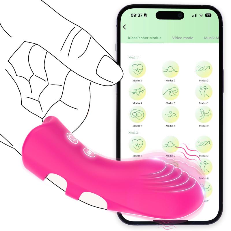 APP Control Female Masturbation Vibrating Finger Sleeve Vagina Clitoral Stimulator G Spot Finger Vibrator for Women Sex Toys