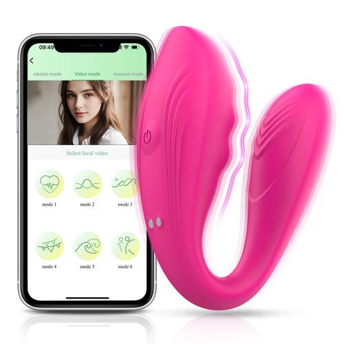 APP Mobile Remote Control Vagina Clitoris Stimulator U-Shape G-Spot Vibrator Female Wearable Panty Vibrator for Women Sex Toy