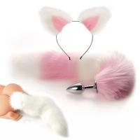 Adult Sex Toy Wholesale Metal Cute Soft Cat Ears Tail Hairpin Set Sex Toys Butt Plugs Plug Anal Plug