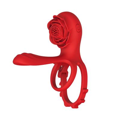App Control Dual Vibration G-Spot Penise Ring Male Masturbators Stay Hard Cock Rings Vibrating Rose Sex Toys for Men