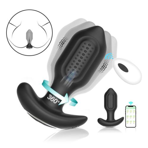 App Remote Control Male Prostate Massager G-spot Wireless Twisting Vibrating Anal Plug ButtPlug Adult Toys for Women Men Masturb