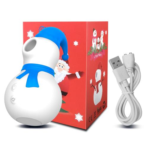 Christmas Gift Snowman Vacuum Sucker Female Clitoral Vibrator G-Spot Sucking Nipples Vibrator for Women Massage Masturbation