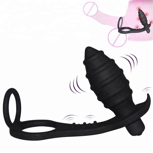 Cock Ring 10 Speeds Prostate Massager Anal Vibrator Plug Adult Games Erotic Toys