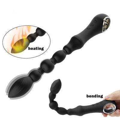 Custom 7 Speeds Heating Vibrating Beads Anal Sex Toys Butt Plug for Women and Men