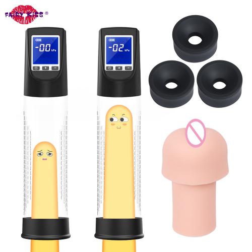 Extender Male  Vacuum up Penis Enlarge Enlargement Electric LCD  Power Penis Pump Automatic Penis Pump With Gauge
