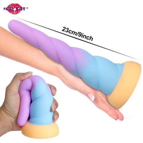 FairyKiss Beginner Anal Dildo Butt Plug With Strong Suction Cup for Hands-Free Play Liquid Silicone  Adult Sex Toys