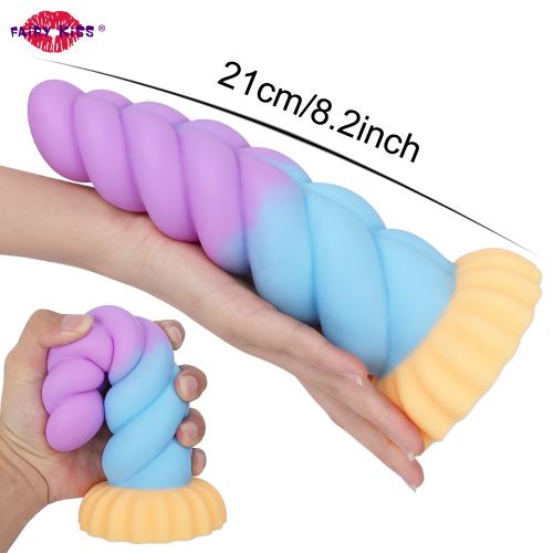 FairyKiss Couples Lover Anal Dildo Butt Plug  Liquid Silicone  Adult Sex Toys Big Huge Anal Stimulation Toy Unisex Masturbation