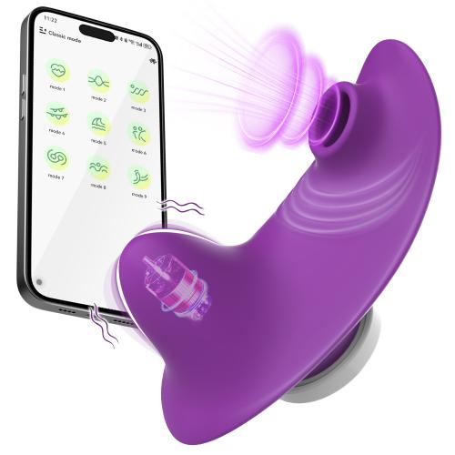 FairyKiss Intelligent Silicone Female Wearable  Vibrator 9 Vibrating Modes USB Recharge Purple Panty Vibrator SexToy APP Control