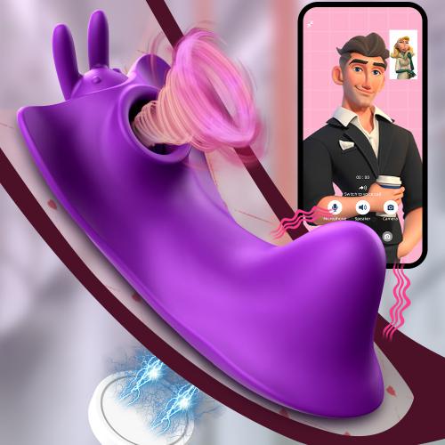 FairyKiss Long Distance Wearable Smart App Wireless Remote Controlled Vibrating Panties Sucking Vibrator Sex Toys for Women Men