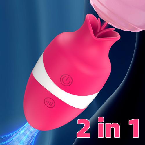 FairyKiss  New Mini Portable Vibrator  2 in 1 Licking & Sucking Nipples Clitoral  Stimulator With 7 Modes for Quick Orgasm