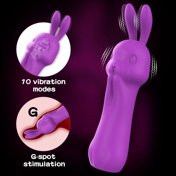 FairyKiss Rabbit Mini Vibrator Small Ears 10 Vibration Modes G Spot  Nipple Clitoral Stimulator Sex Toys Women Pleasure Couple