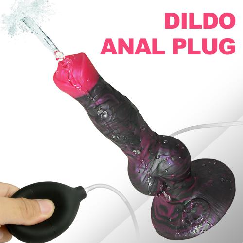 FairyKiss Squirting Knotted Animal  Ejaculating Dildos Realistic Textured Hands Free Suction Cups Waterproof Large Anal Plugs