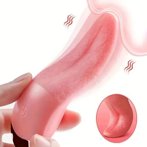 Female Masturbation Adults Sex Toys Vaginal Clitoral Stimulate G-Spot Vibrating Tongue Shaped Licking Heating Vibrator for Women
