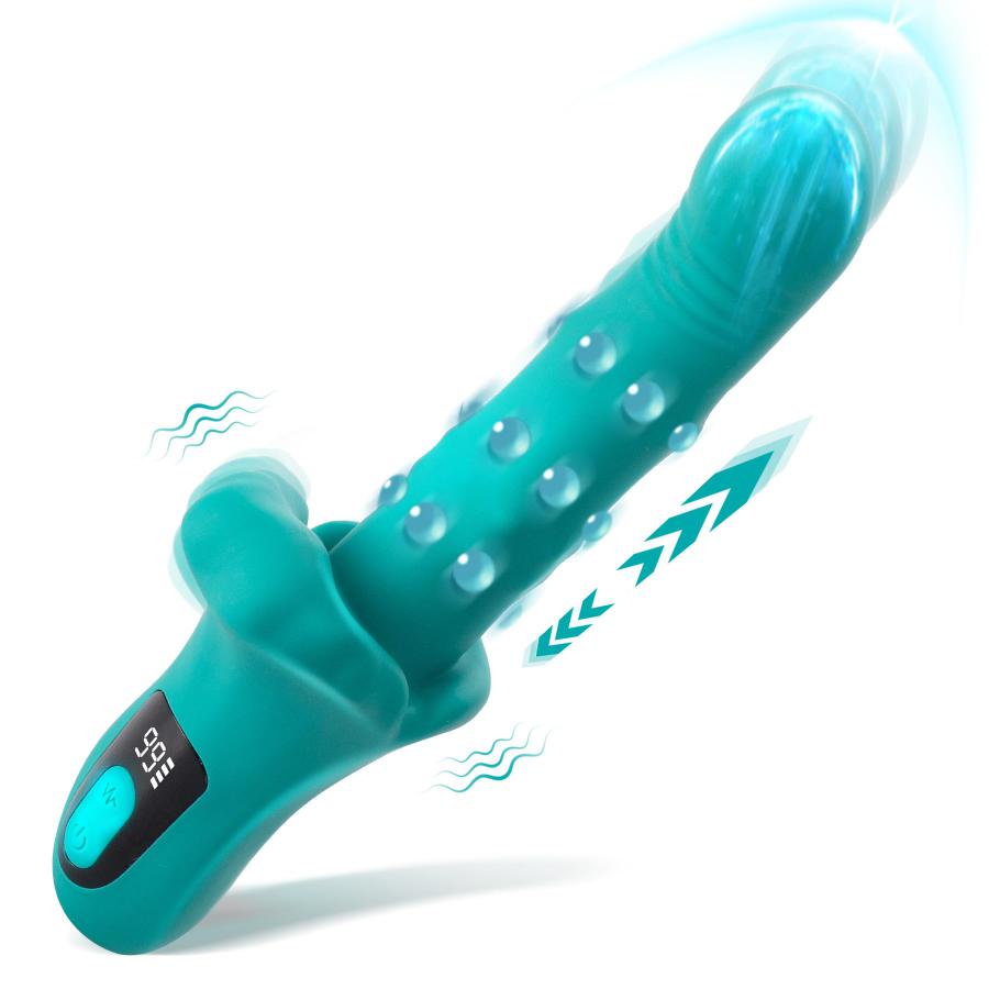 Female Masturbation Anal Toys LCD Display Clitoris Vibrator Scrolling Beads Massager Thrusting Swing G Spot Vibrator for Women