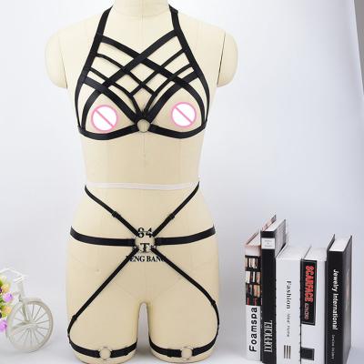 Fetish Body Harness Wear Cage Bra Women Sexy Bondage Lingerie Handmade Cupless Body Harness Goth Crop Top Underwear