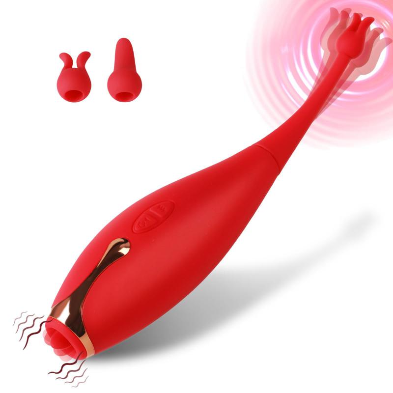 Flexible Nipple Vaginal Massage Clitoral Stimulation Licking Tongue G-spot Vibrator for Women Female Masturbation Adult Sex Toy