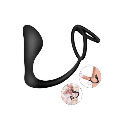 Free Sample Sex Toys for Man Prostate Massager Dual Cock Ring Butt Plug Anal Sex Tools