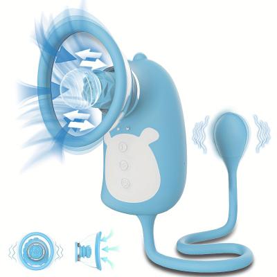 G Spot Nipple Vagina Massage Stimulating Women Masturbation Powerful Suction Sucking Female Clitoral Vibrator with Vibrating Egg