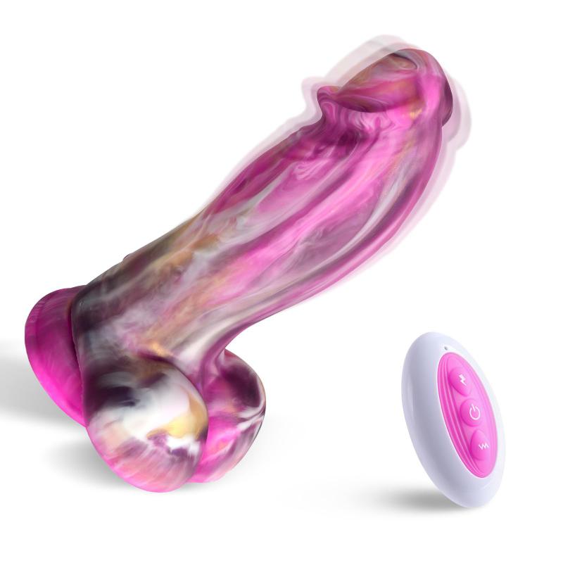 G Spot Vagina Anal Sex Stimulation Vibrating Silicone Dildo Remote Control Huge Big Realistic Fantasy Monster Dildo for Women