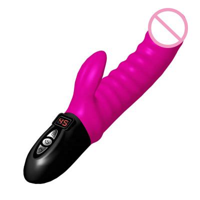 Heatable Up-down Telescopic Vibrator Woman's G-spot Clitoris Stimulator Adult Products