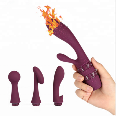 Heated Vibrators and 4 Vibrating Soft Headgears G Spot Clitoris Massage USB Charge Sex Shop