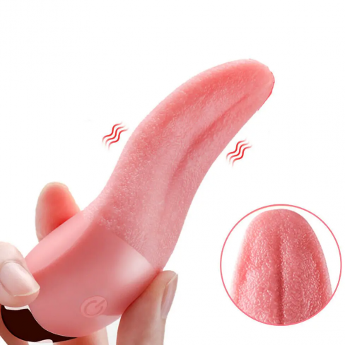 Heating Tongue Licking Vibrator Clitoris Pussy Stimulator G-spot Realistic Tongue Female Vibrator Sex Toys for Women