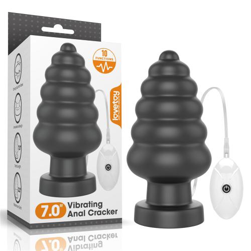 Hot Selling Black Non Toxic Waterproof 10 Functions Vibrating Anal Cracker