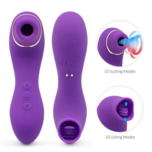 Multi Vibration 10 Sucking 10 Tongue Licking Modes G-spot Clitoris Stimulating Women Sex Adult Toy Vibrator for Female Pleasure