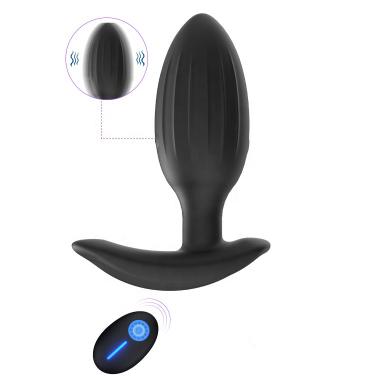 New Product Liquid Silicone Butt Plug Electric Shock Anus Plug Wireless Remote Control Plug Anal