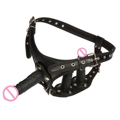 PU Leather Dildo Strap on Lesbian Sex Wearable Artificial Penis