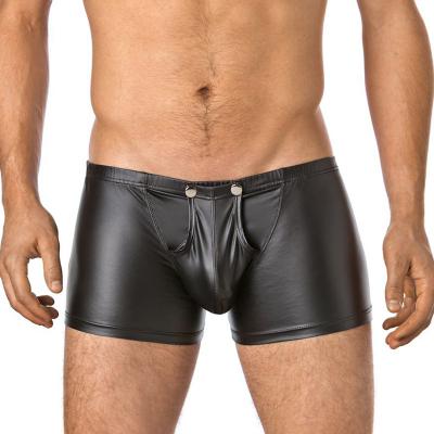 PU Leather Sexy Brief Swimwear & Beachwear Swim Underwear Panty Girdle for Men