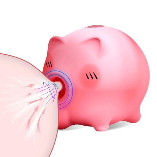 Pig Shaped Female Masturbation Oral Sex Toys Sucker Vibrator Nipple Breast Vagina Clitoral Stimulator Suction Vibrator for Women