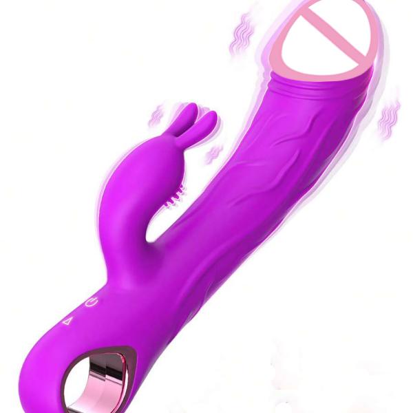 Rabbit Vibrator Vagina Massage Wand Clitoris Stimulator Sexy Sex Toy 10 Double Vibrating Adult Women Sex Product