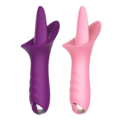 Rechargeable Tongue Vibrator Clit Sucking and Licking Stimulation Licking Nipple Massage Electric Vibrator Sex Toy for Women