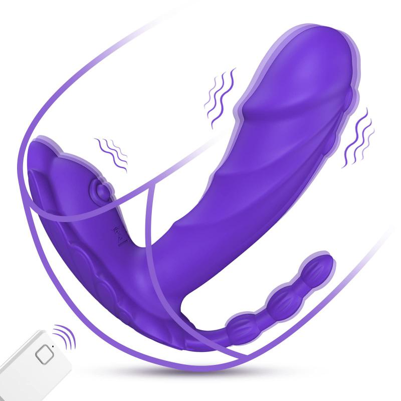 Remote Control G-spot Anal Clitoral Vaginal Stimulation Butterfly Vibrating Panties Wearable Panty Vibrator for Women Sex Toys
