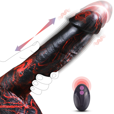 Remote Control Realistic Thick Dildo Vibrator G Spot Vagina Anal Sex Stimulation Vibrating Thrusting Monster Dildo for Women Men