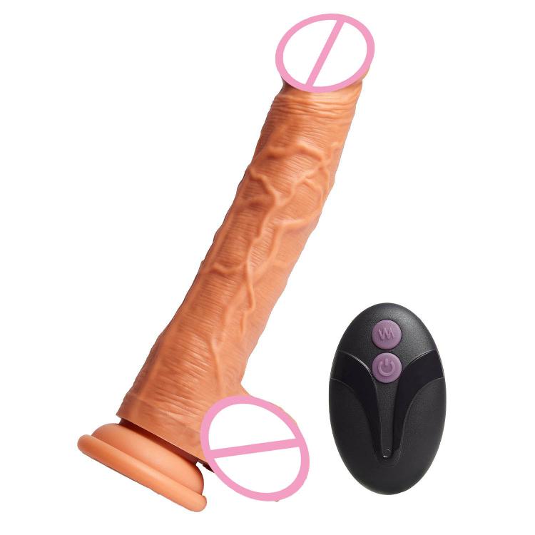 Remote Control Telescopic Vibrating G Spot Anal Dildo Adult Toys Silicone Thrusting Realistic Dildos Vibrator for Women Couples