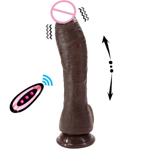 Remote Control XXL Long Cock Penis Big Huge Realistic Telescopic Dildo Vibrator Thrusting Heating G-Spot Anal Dildo for Women